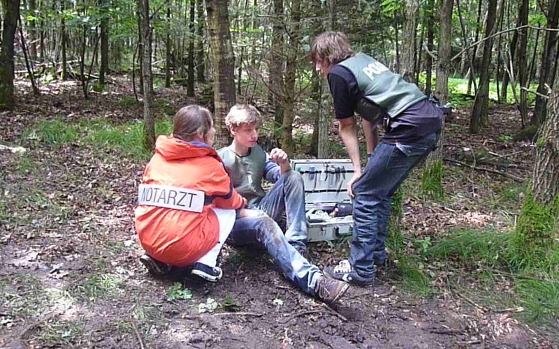 Verfolgungsjagd im Wald